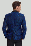 Men's Royal Blue Shawl Lapel 2 Piece Slim fit Prom Suit