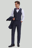 Men's Grey 3 Piece One Button Shawl Lapel Wedding Guest Suit