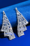 Sparkly Silver Rhinestone Drop Earrings