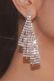 Sparkly Silver Rhinestone Drop Earrings