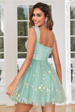 Champagne A Line Cute Sweetheart Short Homecoming Dress