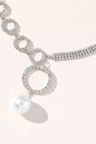 Silver Sparking Rhinestone Choker Necklace