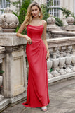 Black Sheath Spaghetti Straps Chiffon Floor Length Bridesmaid Dress