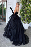 Pink A Line Sweetheart Strapless Long Prom Dress With Beading